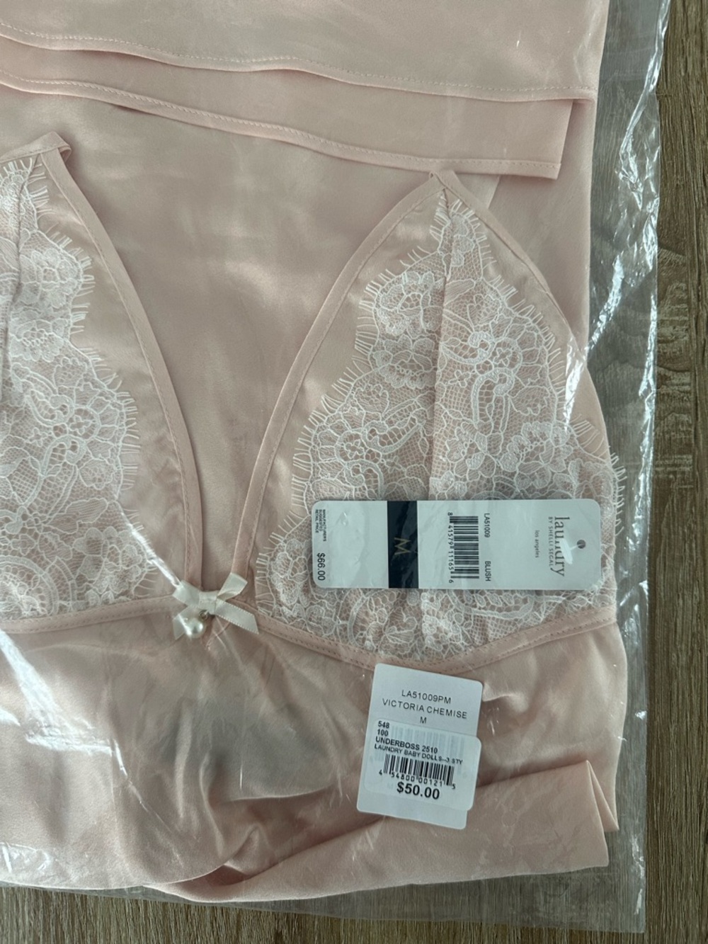 Laundry By Shelli Segal Satin Chemise in Blush Pink - Picture 4 of 4